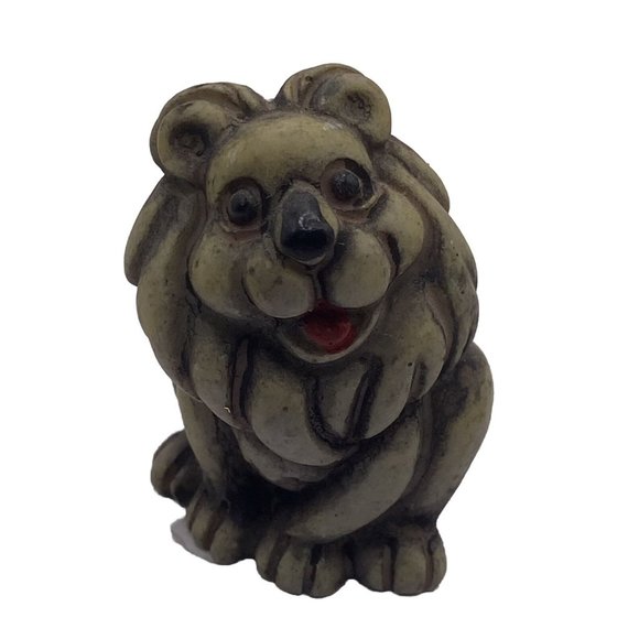 Lion Cub Stone Resin Figurine King Of Jungle VTG Mini Detail Statue Multicolor - Picture 1 of 8
